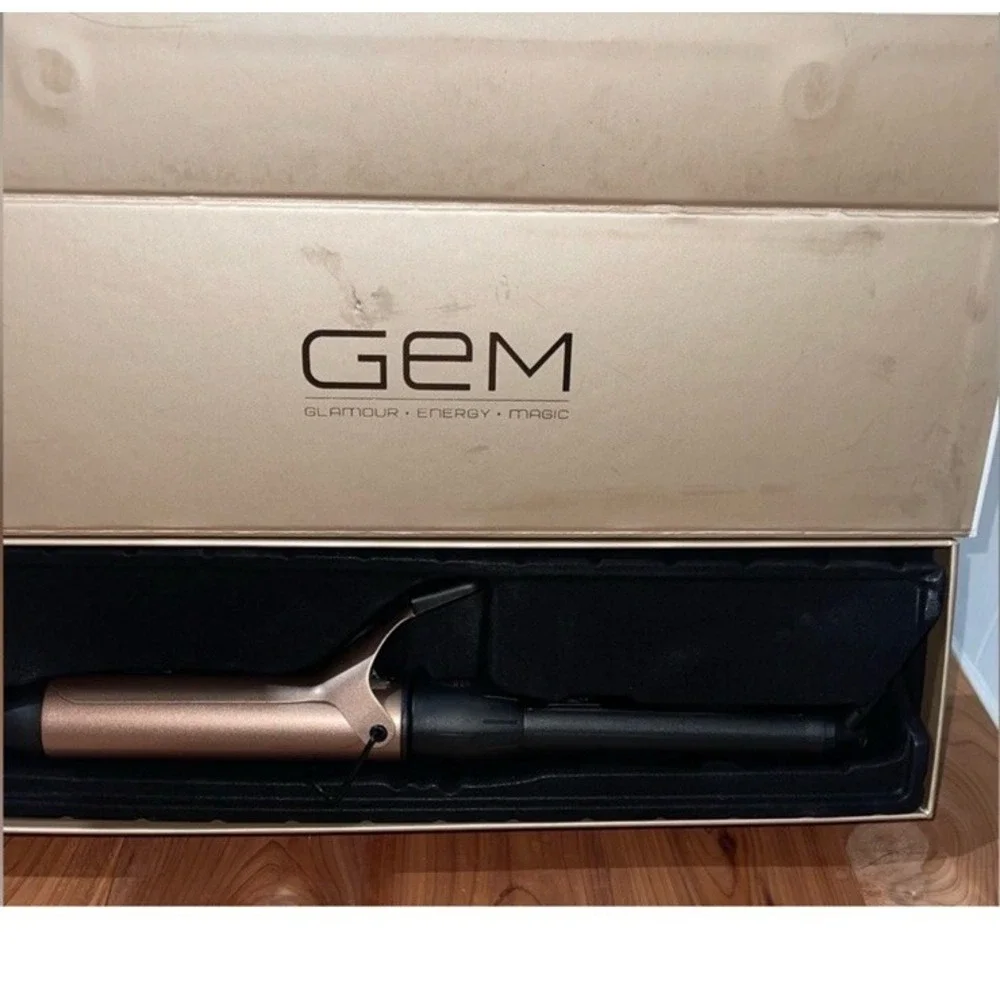 GEM CURL DESIGNER Ceramic Curling Iron -1 1/4 Barrel Rose Gold